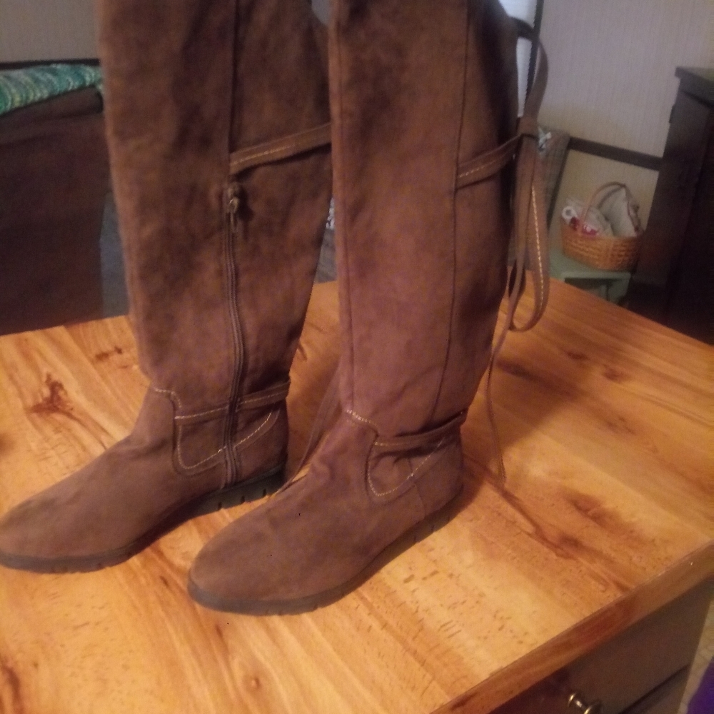 Fashion boots brown suede